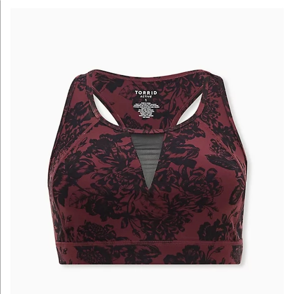 Torrid Maroon Sports Bra